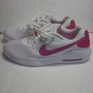 Nike Air Oketo White and Pink/Fuchsia Sneaker Running Workout Shoe Size 7
